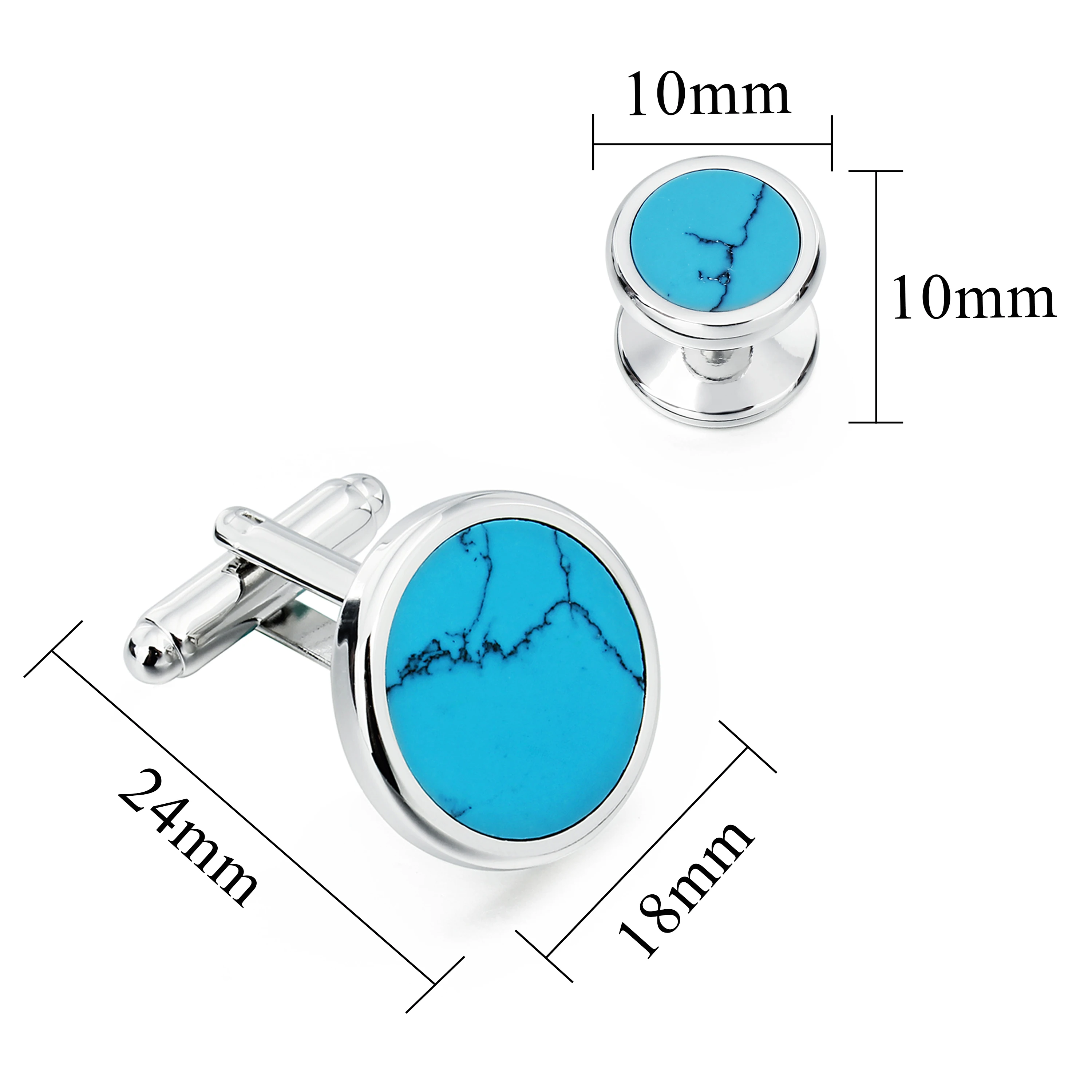 HAWSON Mother of Pearl Cufflinks and Studs Sets 6 Pieces Gold Color Studs for Tuxedo Luxury Gift for Party запонки мужские