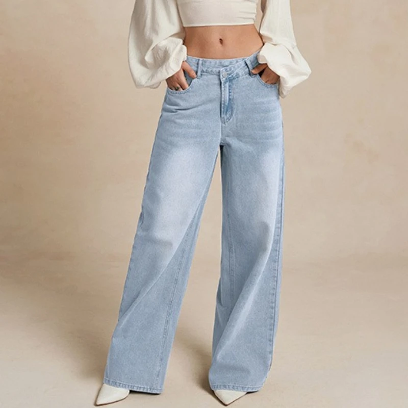 

Jeans for Women Y2k Autumn Baggy Denim Pants Vintage OutdoorCausal Hight Waist Pants Straight Leg Denim Trousers Boyfriend JEANS