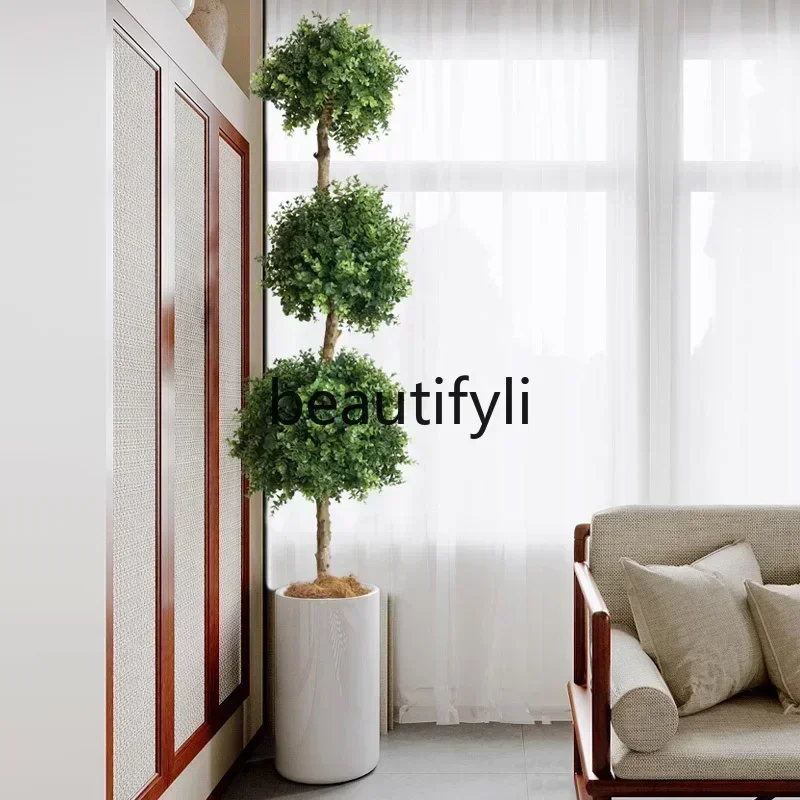 YHH A33 Simulation plant false tree Milan spherical plant floor potted plant decorative bonsai landscaping ornament