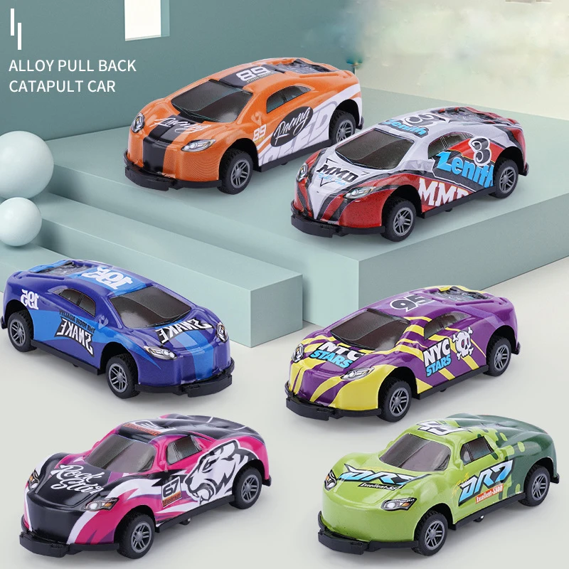 Children Stunt Toy Car Model Mini Alloy Pull Back Car Ejection Jumping Stunt Car 360 Flip Dump Car Toy Children Birthday Gift