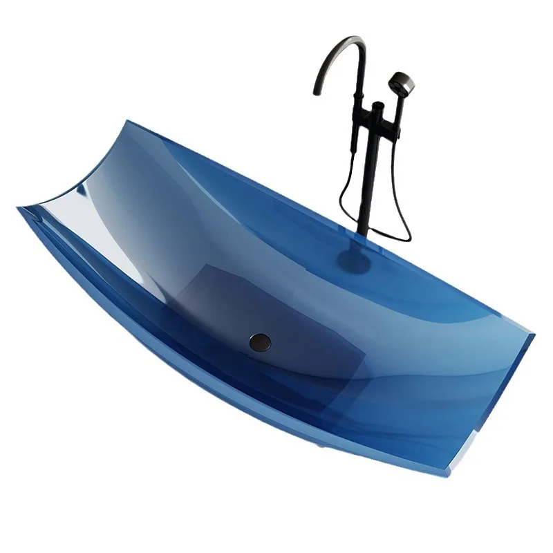 Suspended transparent resin bathtub Boat-shaped hammock family hotel B & B