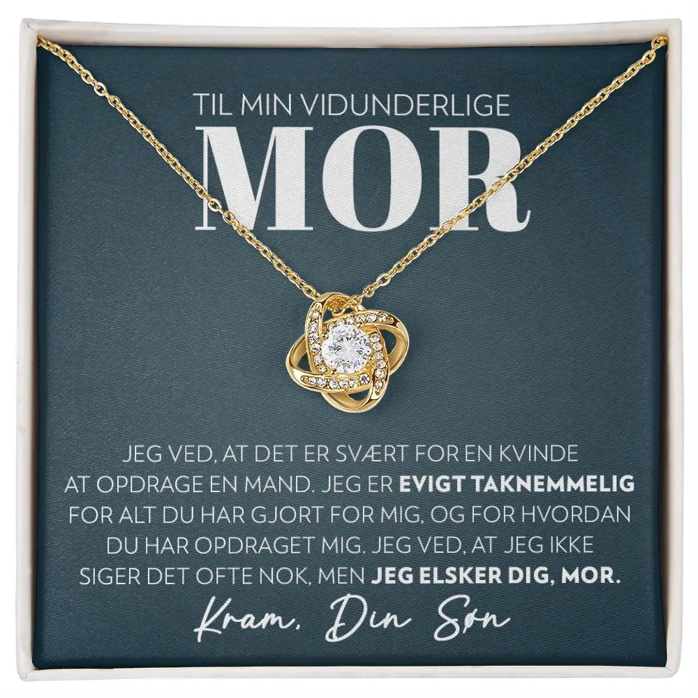 To My Love Mom Mor Necklace Gift Women Mother Son Love Knot Pendant Necklaces 2025 Fashion Jewelry with Box New Hot Dropshipping