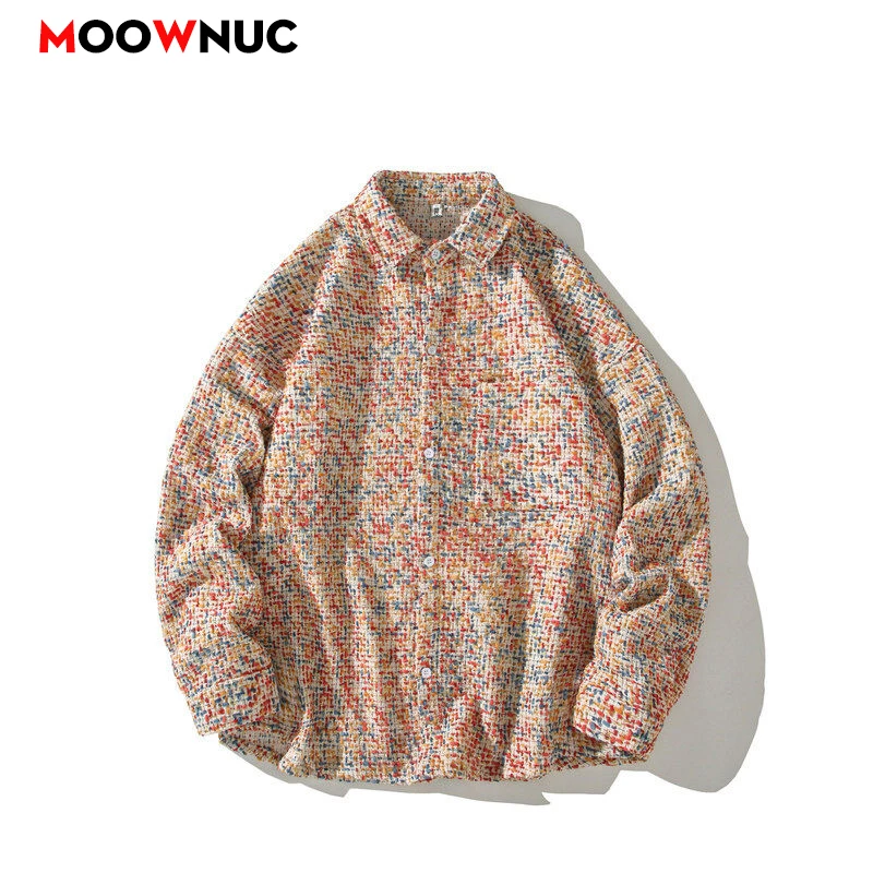 

Мужская рубашка с длинным рукавом, уличная одежда, повседневная рубашка, блузка, весенне-осенняя уличная одежда, большие размеры