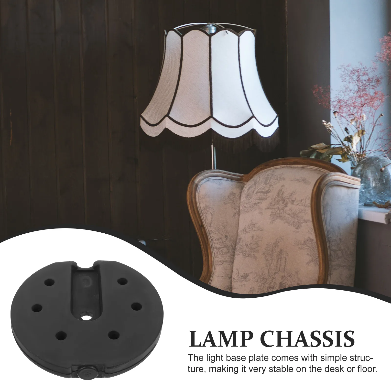 

Heavy Duty Iron Round Base For Desk Lamp Weight Floor Light Stand Metal Lamp Chassis Weighted Loader Stable Stand For