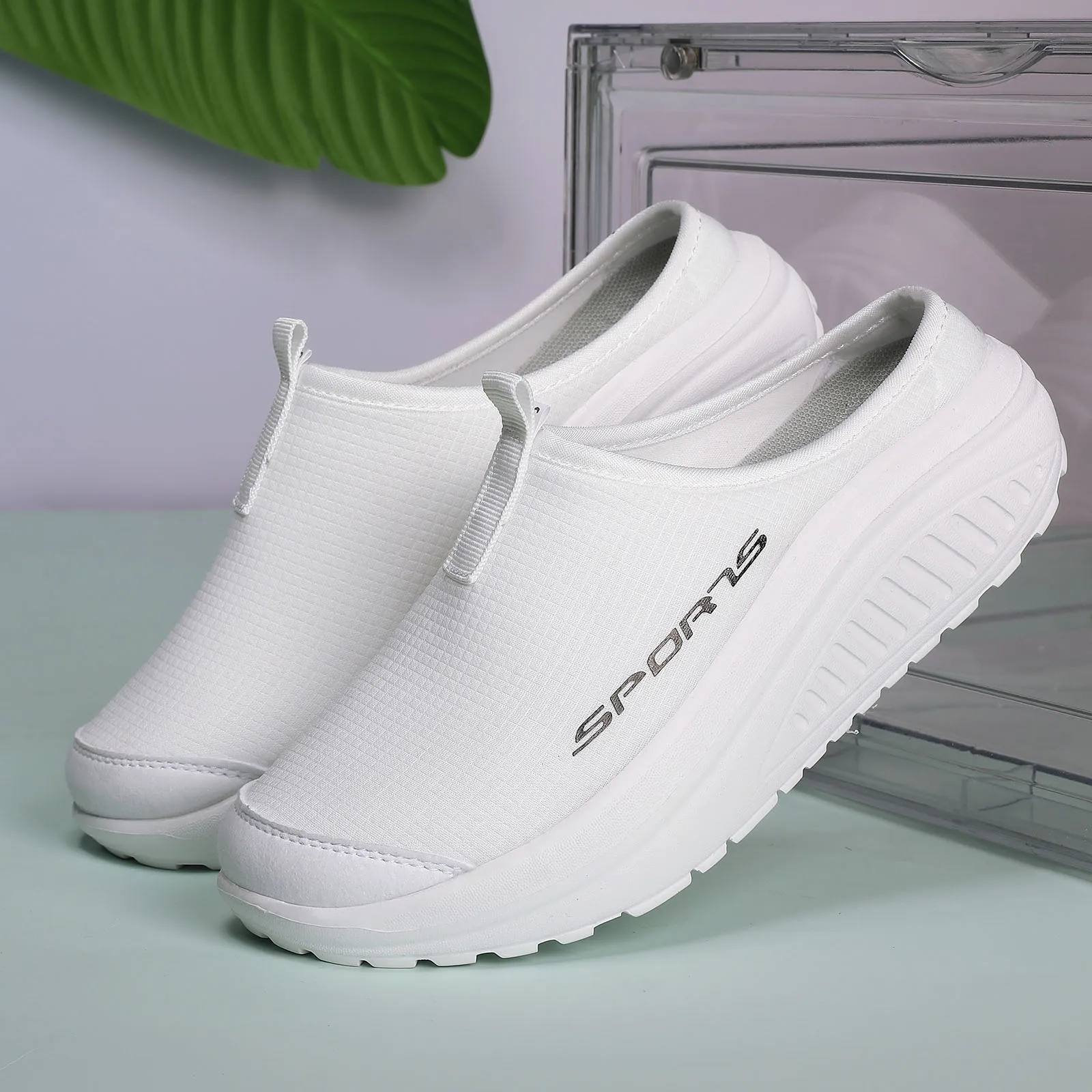 2025 New women's slippers, personality half slippers, fashion casual shoes,Platform shoes, light and comfortable, anti-slip wear image 6
