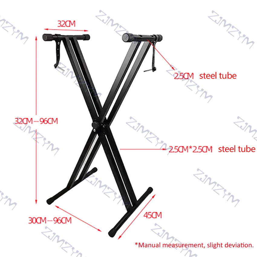 HY-X4 Adjustable Piano Stand Universal Metal Double Pipe Piano Rack Keyboard Instrument Stand Support Holder Accessories