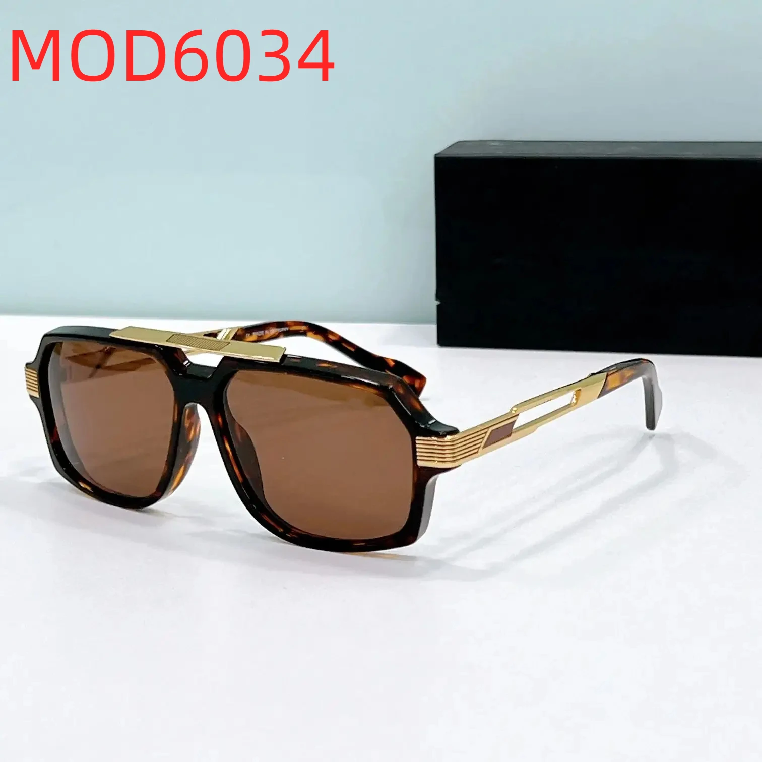 

Оригинальные CCAZAL MOD6034, модные классические UV400 коричневые линзы, мужские солнцезащитные очки, черепаха, золотой сплав + ацетатная оправа, женские очки для пар