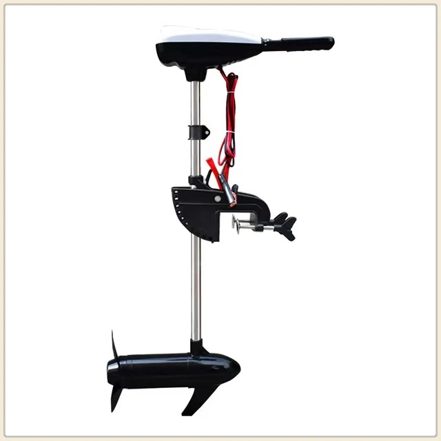 24V Rear Mount Electric Propulsion Thruster Plastic Propeller Marine Outboard Motor For Small Fishing Vessel