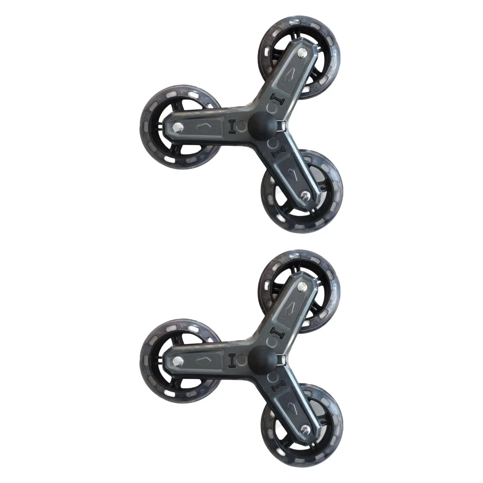 Replacement Stair Climbing Wheels Anti Slip Tri Wheel Assembly for Folding Cart Organizer Cart with Wheels