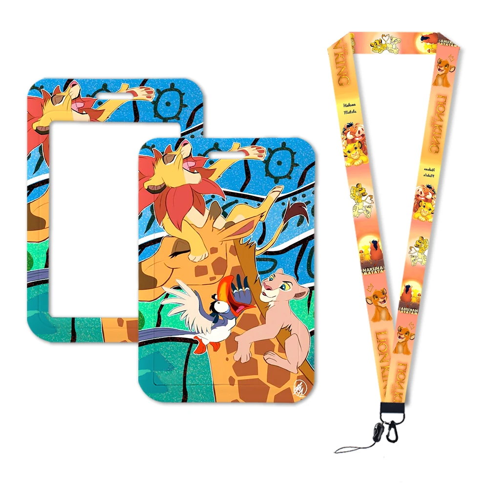 Disney The Lion King Girls Doctor Card Holder Business Badge Card Case Frame ABS Employee Case Student Lanyard Name Card Holder