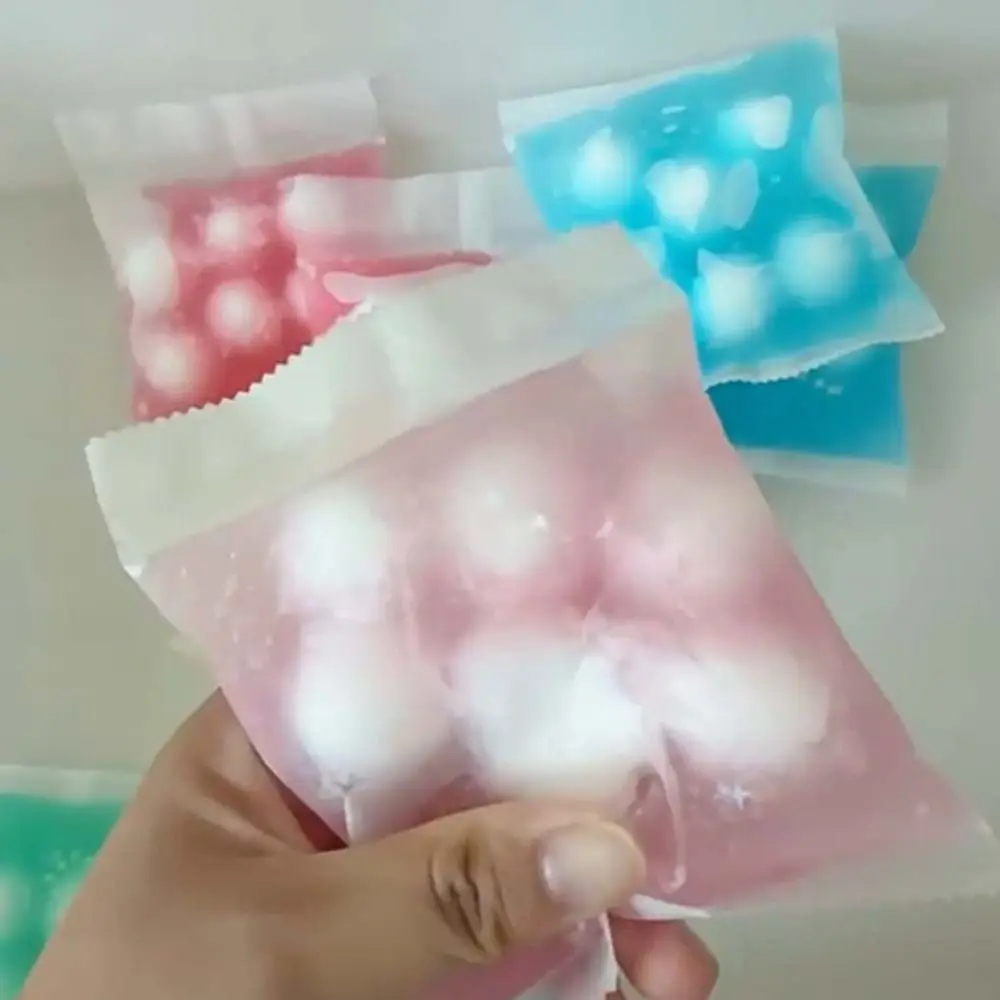Wax Coating Crispy Handmade Ball Round Ball Crunch Sound Sensory Dumpling Squishy Handmade 6 Balls Fidget Squeeze Bag