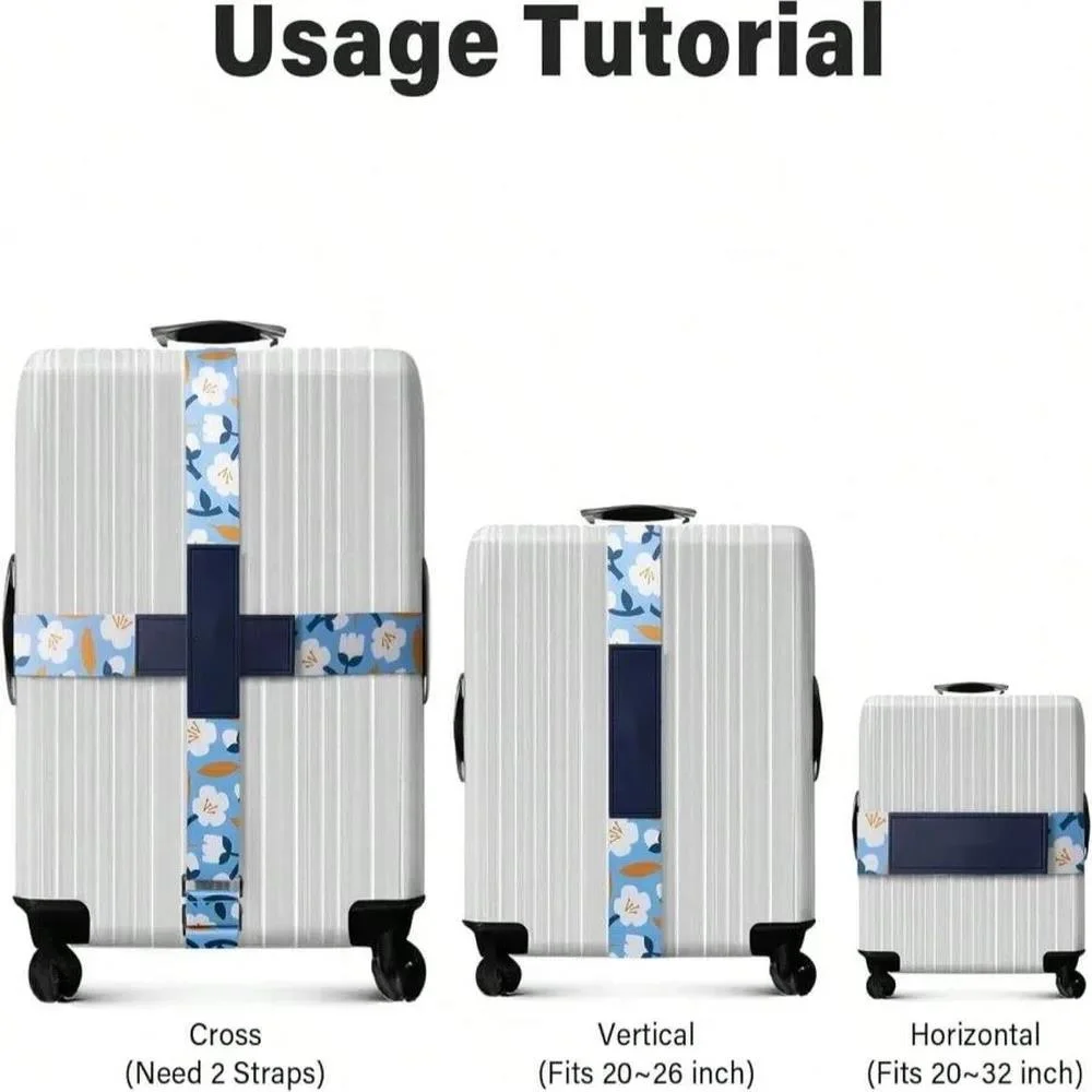 حزام أمتعة متين قابل للتعديل - حزام مطاطي للمطار والمحطة وحقائب السفر القصيرة #3