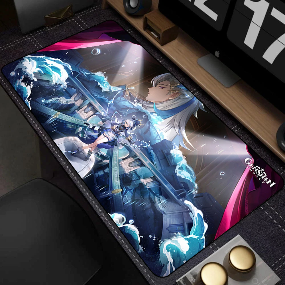 Furina Focalors Mouse Pad Genshin Impact Large Xxl Mousepad Computer Keyboard Padding Anime Gaming Genshin Accessories Desk Mat