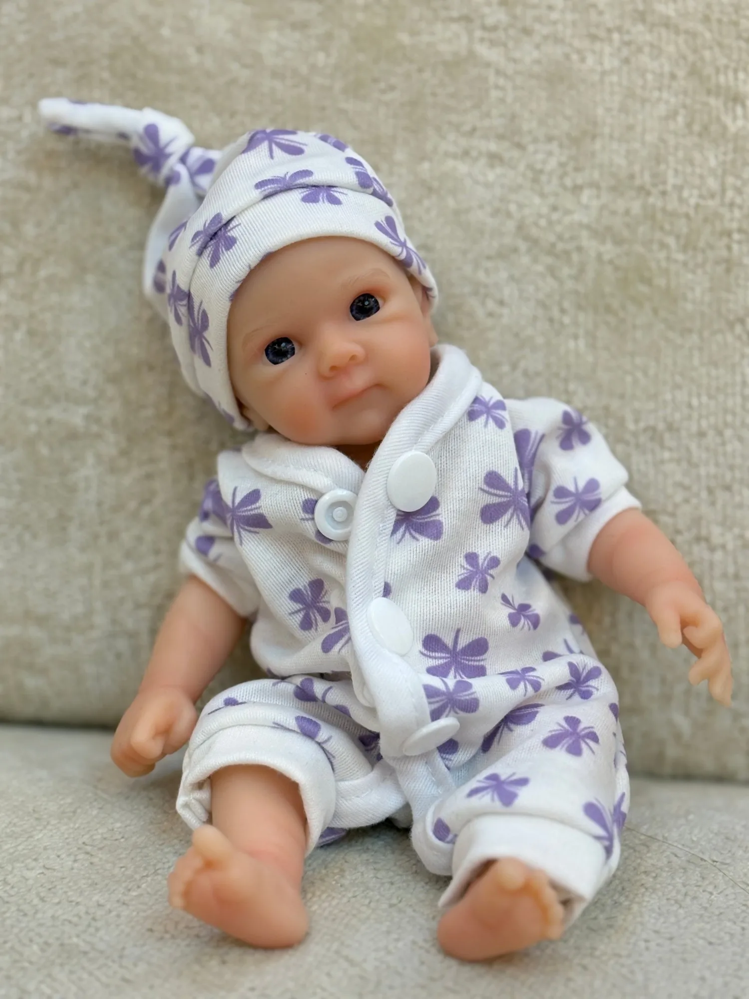 AnjoDoll 8 بوصة/20 سنتيمتر سيليكون بيتي تولد من جديد دمية ، نابض بالحياة رسمت الجلد ، دمية الوليد قابل للغسل ، لعبة تحصيل هدية للأطفال #6