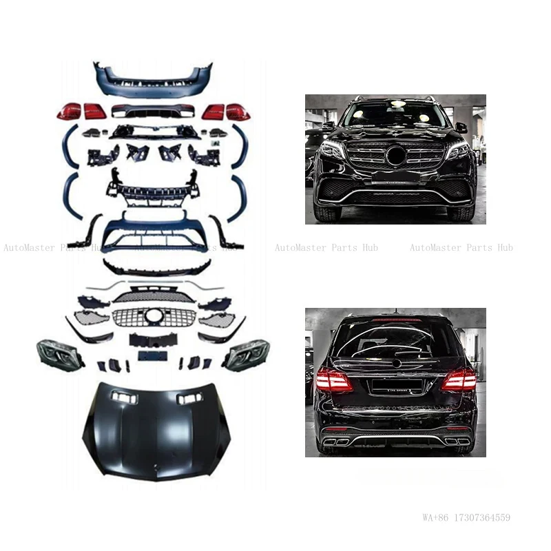 for GL X166 2012-2019 Front & Rear Bumpers Lossless Bolt-On Body Kit Suitability for -Style