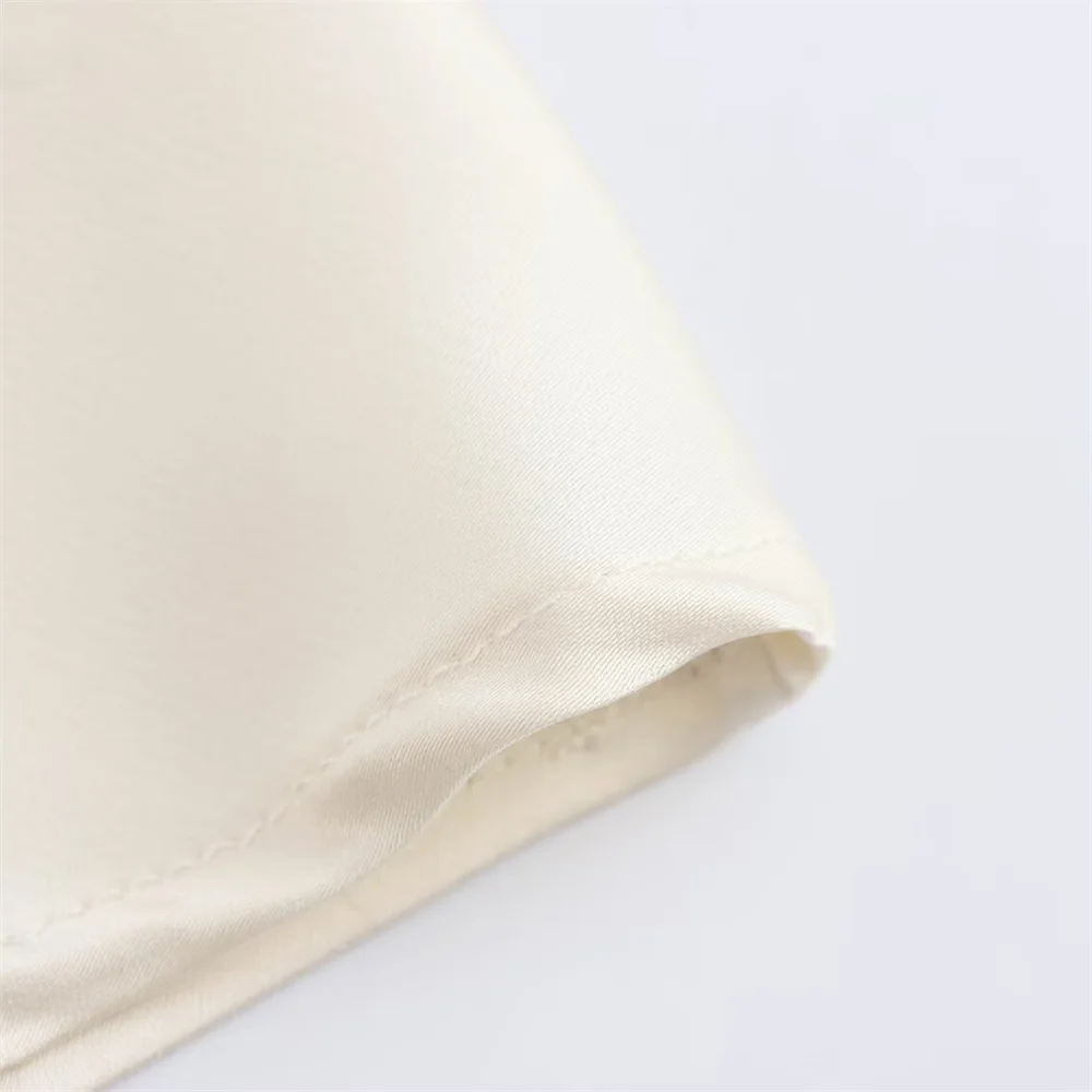 TRAF Jesienny nowy produkt Moda damska Jednolity kolor Wewnętrzny dolny płaszcz Koronkowy koronkowy dekolt w szpic Luźny pasek Tank Top