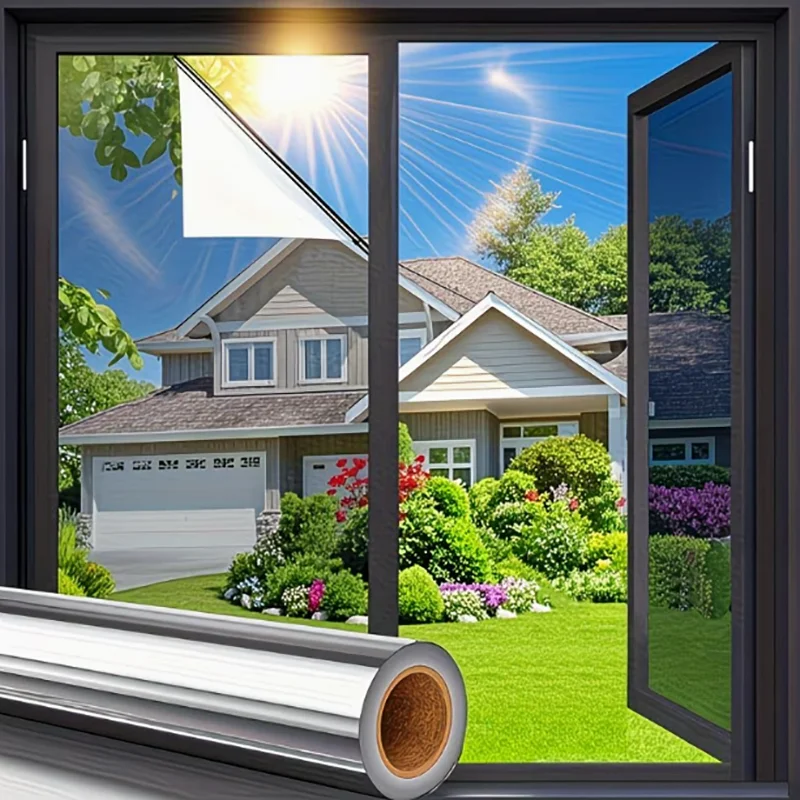 Sunscreen Sunshade Household Window Insulation Glass Film Privacy Protection Single-Sided Anti Peeping Decorative Window Film