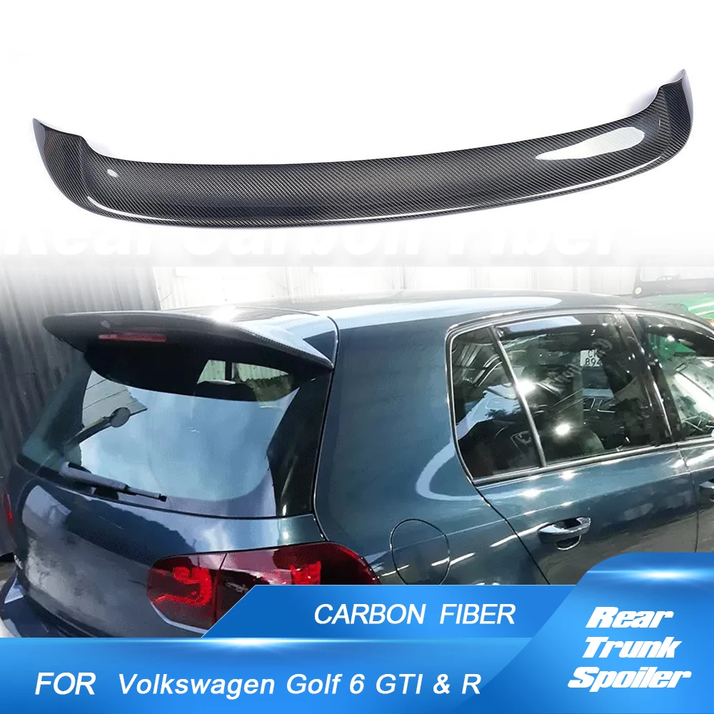 

For Golf 6 Volkswagen VW Golf 6 VI MK6 GTI R20 Rear Roof Spoiler Trunk Wing Diffuser 2011-2013 Carbon Fiber/ABS Racing Spoiler