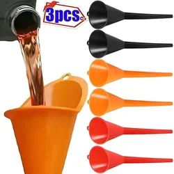 Car Long Stem Funnel Gasoline Oil Fuel Filling Tools Anti-splash Plastic Oil Funnel Motorcycle Refueling Tools Auto Accessories