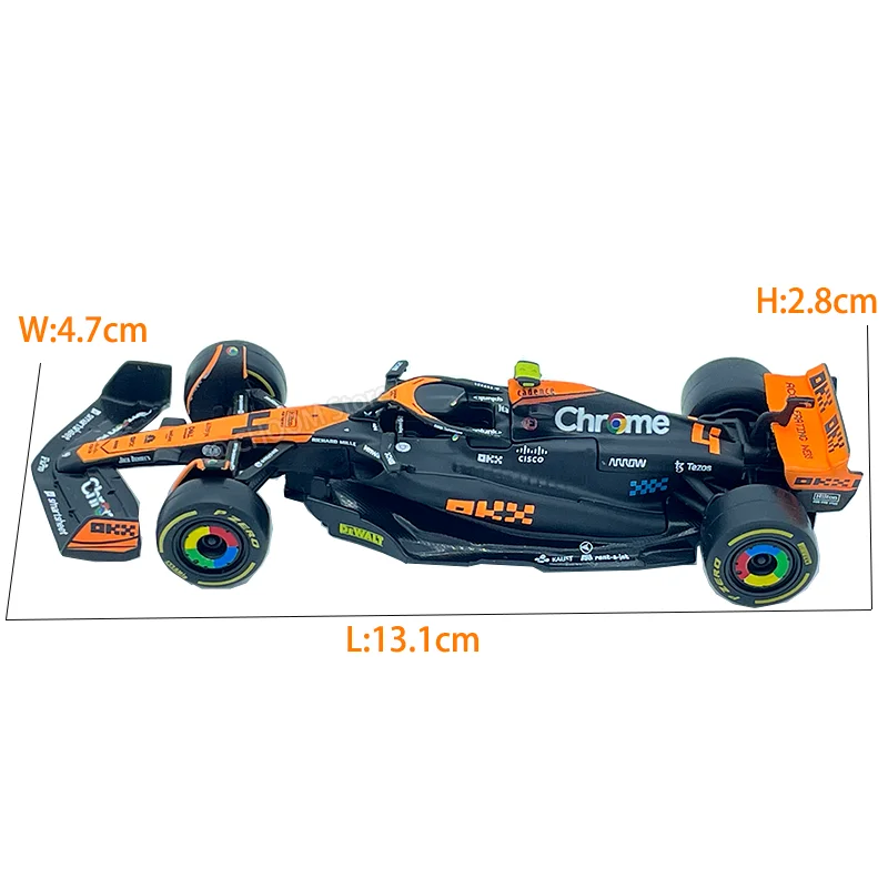 Bburago 1:43 McLaren F1 MCL38 2024 Miami GP Formel 1 Legierungs-Modellauto # 4 Lando Norris # 81 Oscar Piastr Spielzeuggeschenk – Detail 9