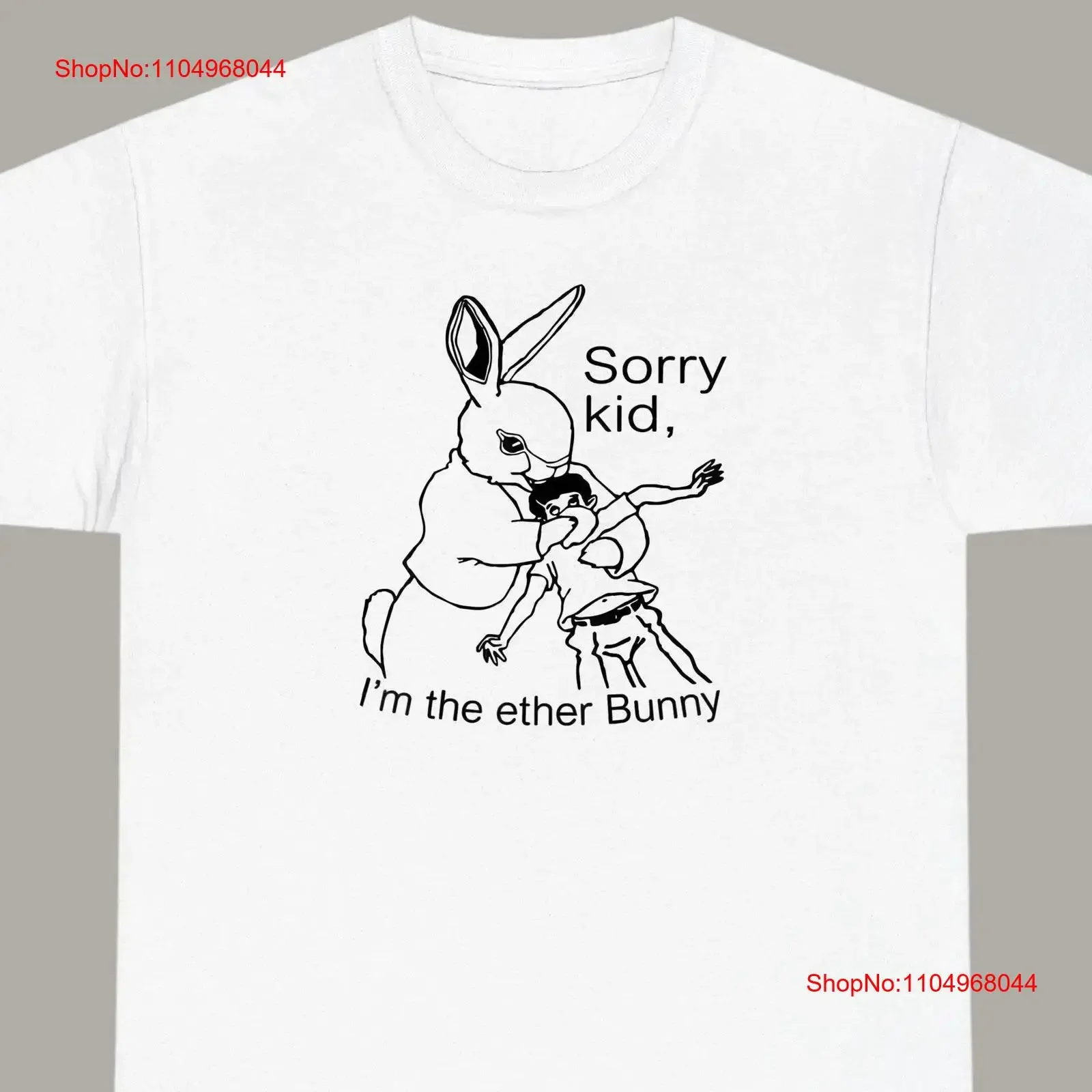 

Футболка Ether Bunny, забавная для мужчин, странная ретро, наступательная шутка, темный юмор для взрослых, саркастический кляп, анти Пасхальный винтажный мытый