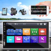 7 Inch Car Radio 1 Din MP5 Player Touch Screen Multimedia FM ISO Power Aux Input Bluetooth USB Mirror Link Universal Autoradio