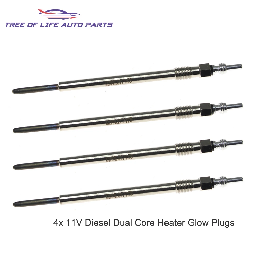 

4 шт. 11V двухжильные свечи накаливания для Alfa Romeo 147 156 159 GT 1.9 JTD Fiat Bravo II Croma Stilo 1.9D Multijet 46792355 55187863