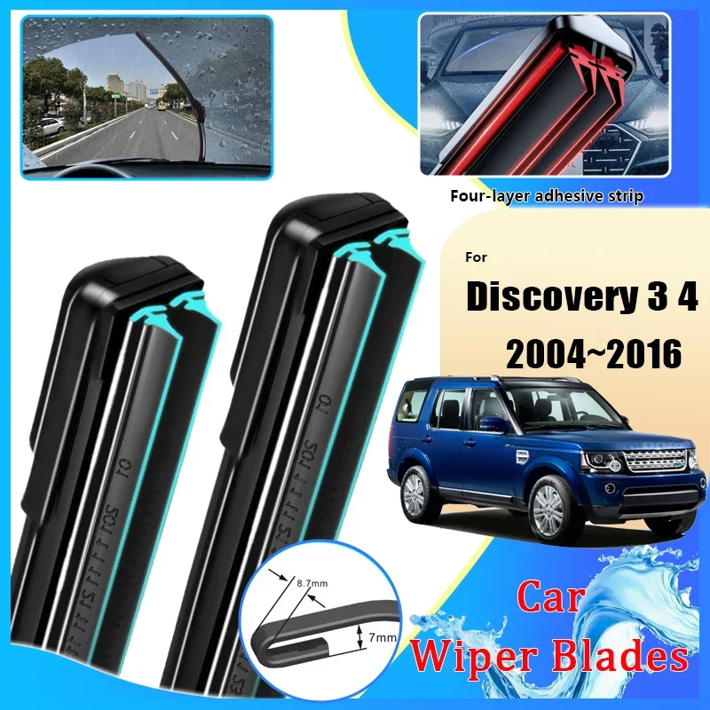 

Car Windscreen Wipers For Land Rover Discovery LR3 LR4 3 4 2004~2016 Front Hybrid Wiper Blades Window Brushes Auto Accessories