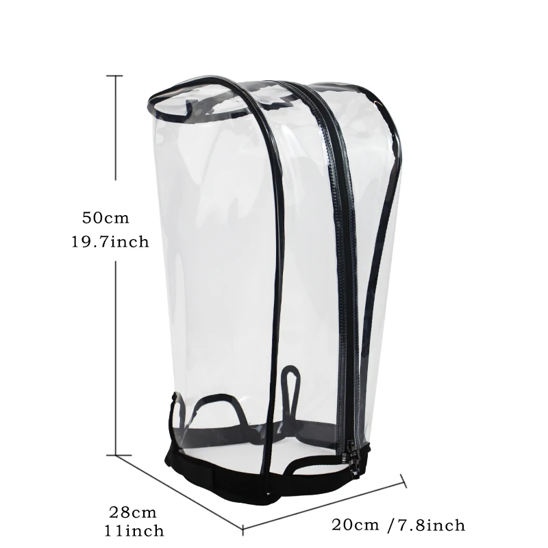 Golftaschenhülle, Golftaschenkappe, Stilvolles und transparentes PVC-Material, Vier Aktivitätsknöpfe – Detail 7
