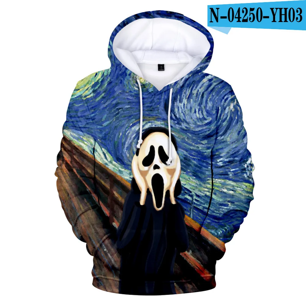 World Masterpiece Painting 3D Print Hoodies Tracksuit Pullover Hoodie Streetwear Men Women Sweatshirt  Thick Hoodies Dropship