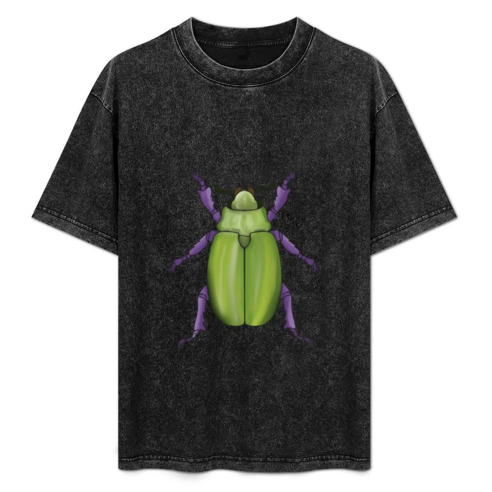 Camiseta Beyers Scarab, realista, con patas moradas, camiseta de manga corta para el trabajo diario