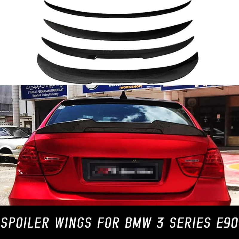 

For 2005-2012 BMW 3 Series E90 M3 325i 335i 328i 330i MP PSM M4 Style Rear Trunk Lid Spoiler Wings Car Tuning Accessories part