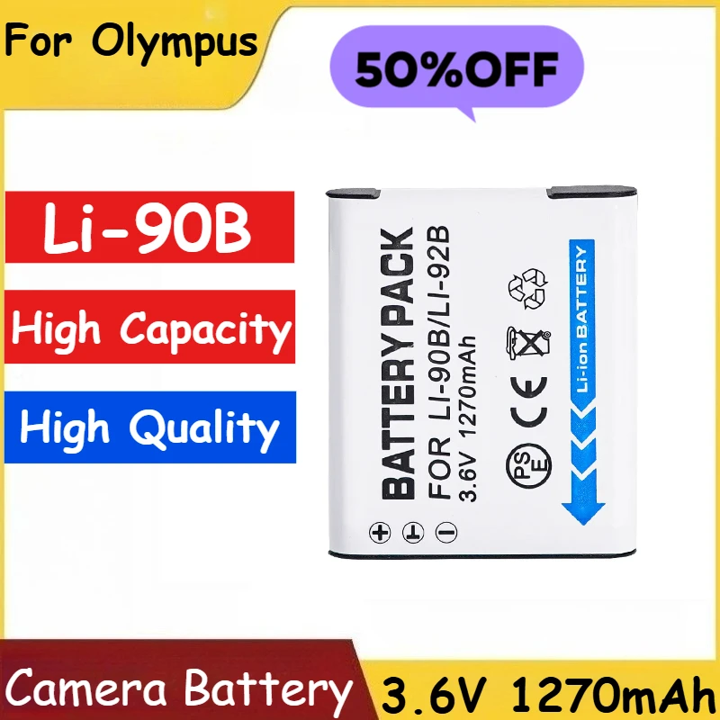 

Li-92B Li-90B Camera Battery 3.6V 1270mAh for Olympus Tough TG6 TG5 TG4 TG3 DB-110 SH-1 SH-2 SH3 SH-50 SH-60 New High Quality
