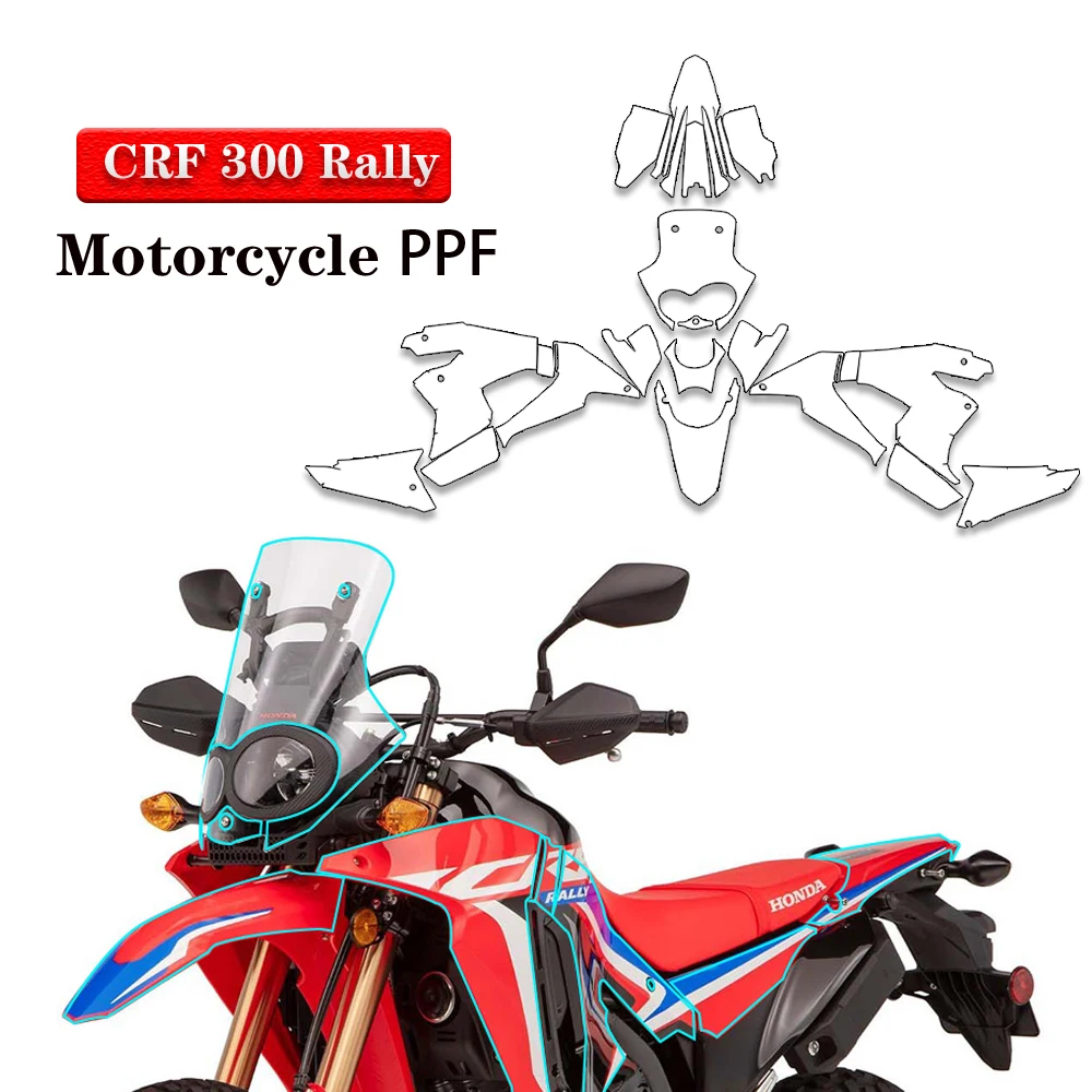 

TPU PPF For Honda CRF300L Rally Protective Flim CRF 250Rally Anti-scratch Protect Motorcycle GLOSSY MATTE Paint Protection cover