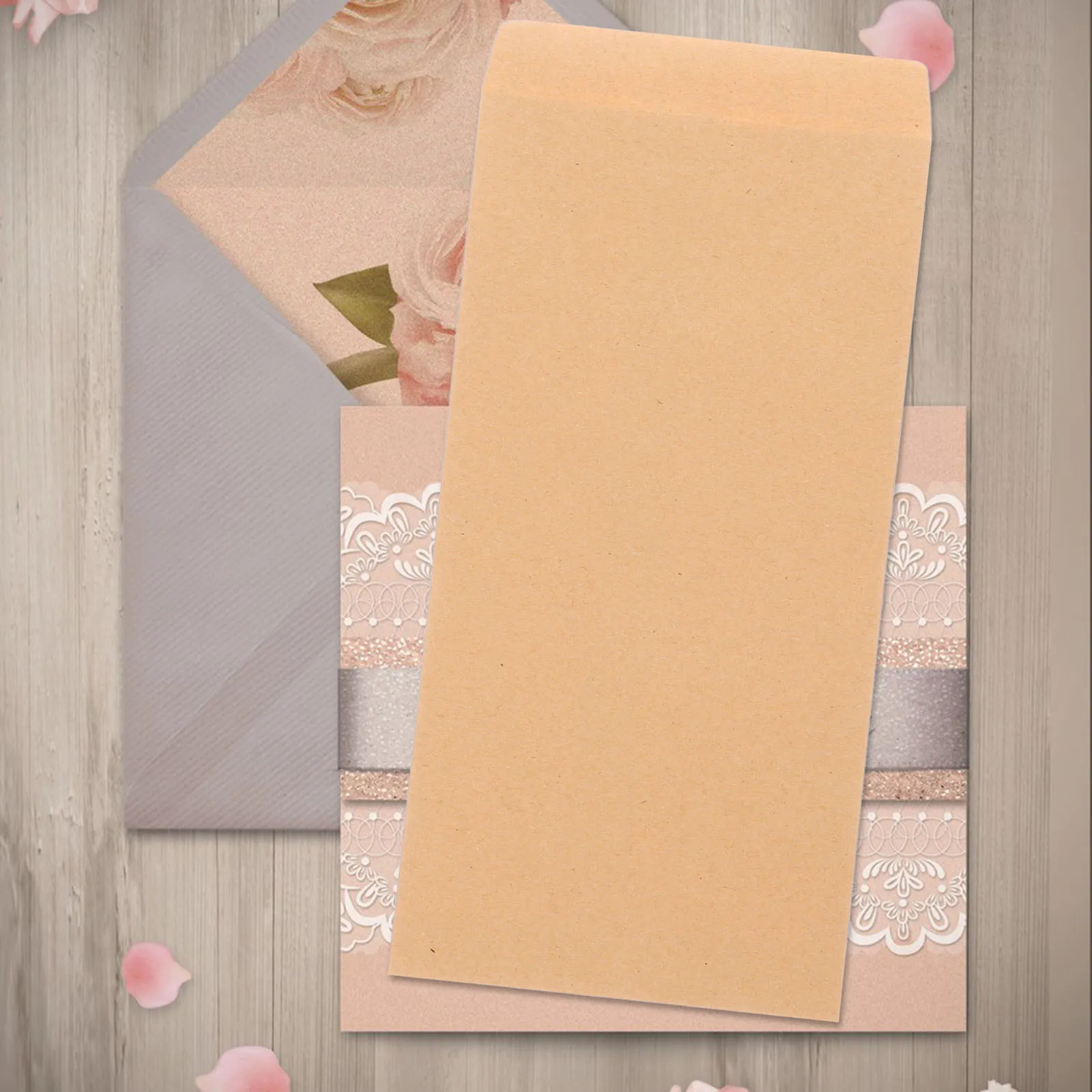 50Pcs Business Paper Envelopes Light Practical Storage Bags for Small Items Letters Cards Stationary Accessories Sorting