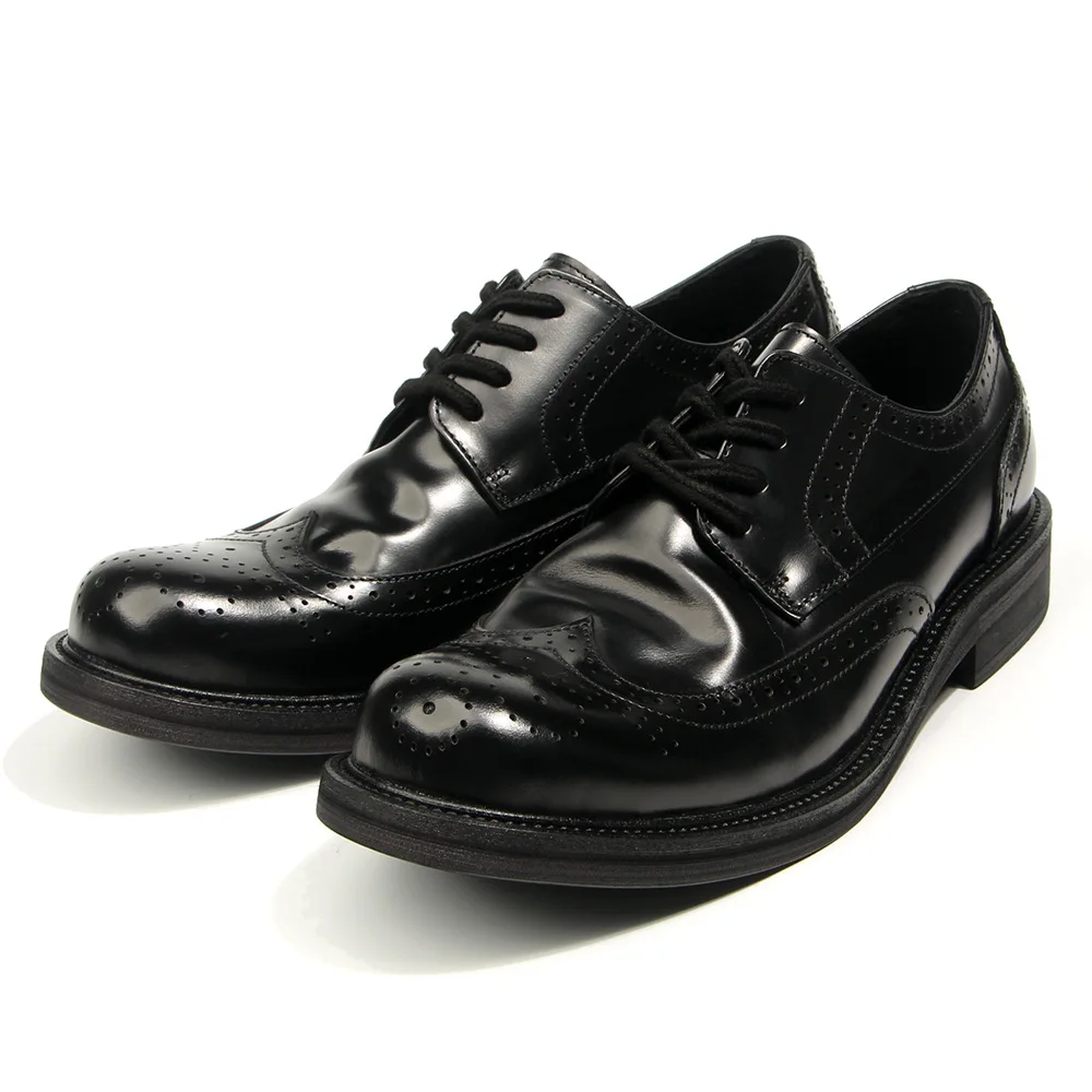 

Men's Dress Shoes Wedding Genuine Leather Formal Retro Oxfords Low Top Luxury Sneakers Lace Up Black Brown Vintage Designer Shoe