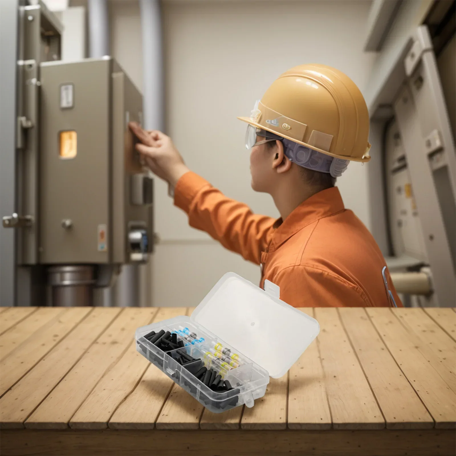 100 peças conectores de fio de vedação de solda termo retrátil conectores isolados kit de conector de solda automotivo marinho com caixa