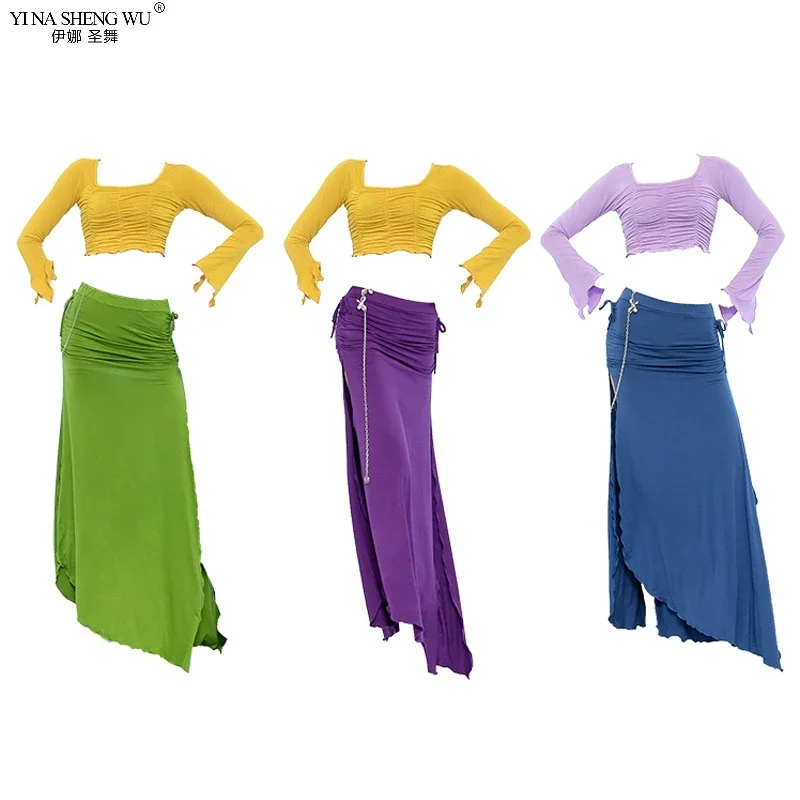 المرأة الرقص الشرقي الأعلى انقسام التنانير الطويلة ازياء الرقص الشرقي ممارسة الملابس مثير أزياء المرأة الرقص الشرقي كرنفال ارتداء #4