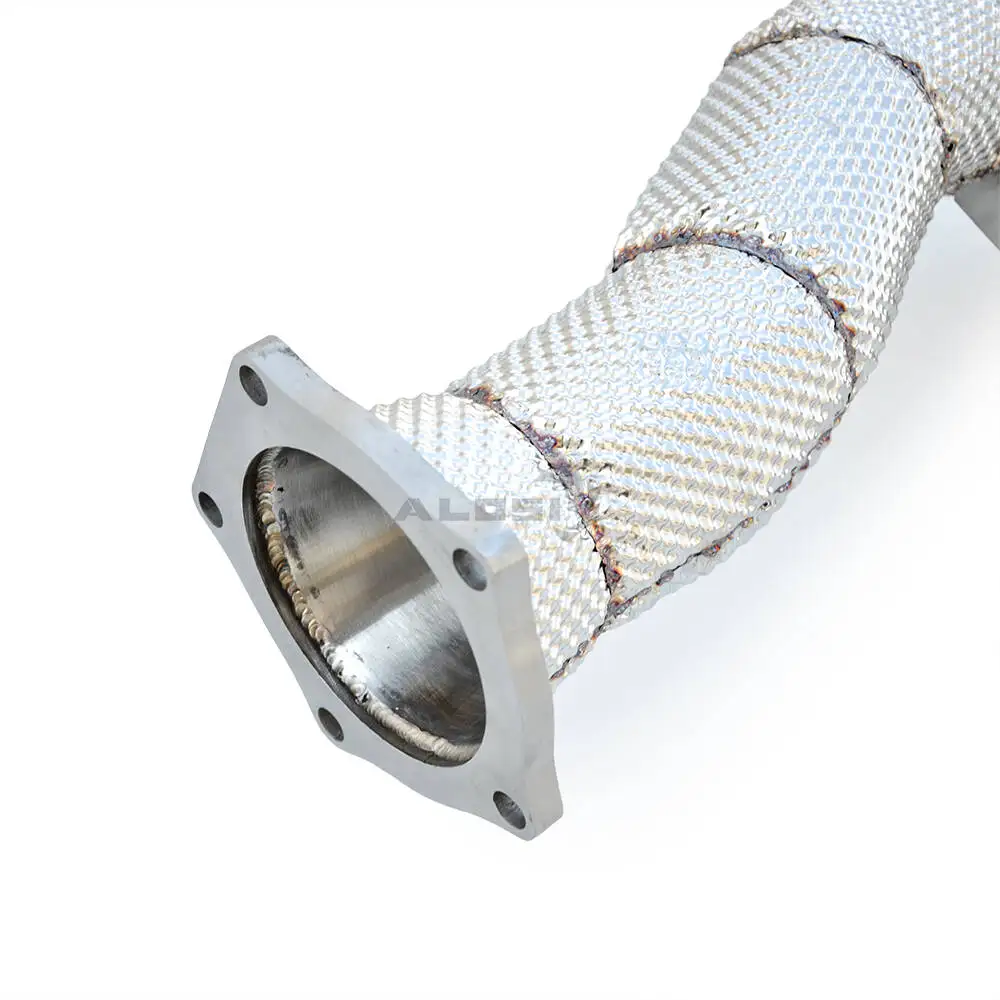 Exhaust downpipe for Porsche Panamera Turbo/Turbo S 4.8T(970)（2009-2016）with insulated straight through downpipe exhaust high