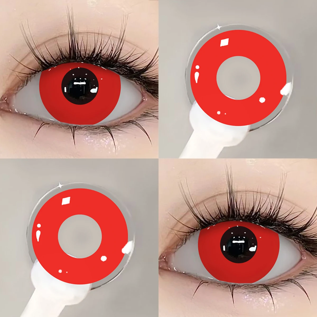 UYAAI Cosplay Kontaktlinse Schönheit Kosmetik Farbige Kontakte Schwarze Linsen Halloween Make-up Cosplay Weiße Linse Kreisblocklinse – Detail 7