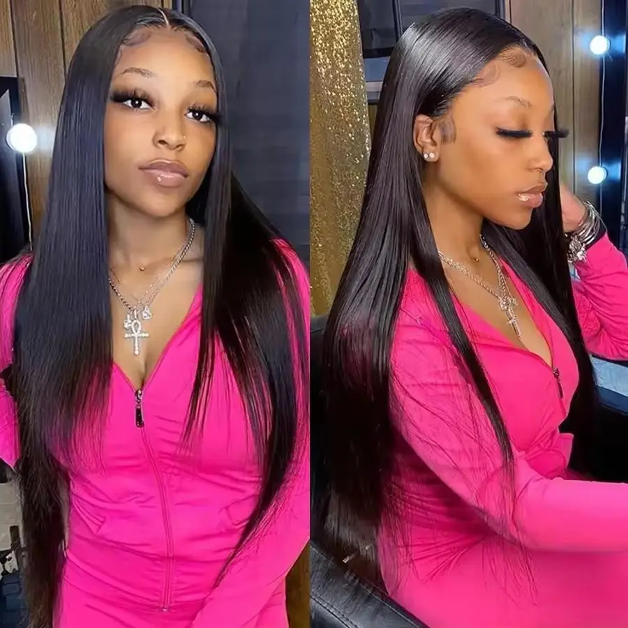 

Прозрачный HD-парик с фронтальной вставкой 13x6, прямые бразильские волосы, 13x4 HD-парик с фронтальной вставкой из натуральных волос, предварительно выщипанные пряди, для чернокожих женщин