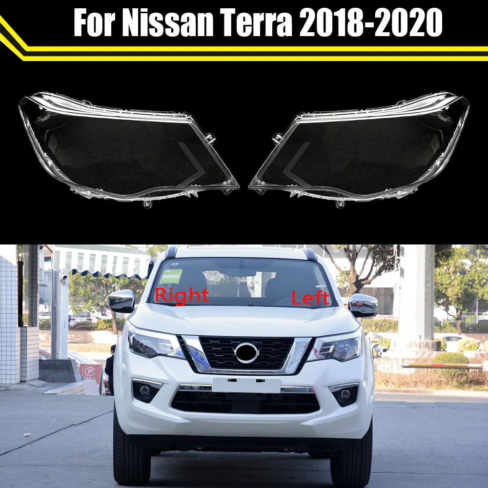 Auto Head Lamp Light Case For Nissan Terra 2018-2020 Car Headlight Lens Cover Lampshade Glass Lampcover Caps Headlamp Shell