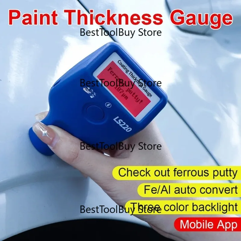 Coating Thickness Gauge Paint Meter Large Range Ferrous/Non Ferrous High Precision Anodize Galvanized Iron Copper Plating