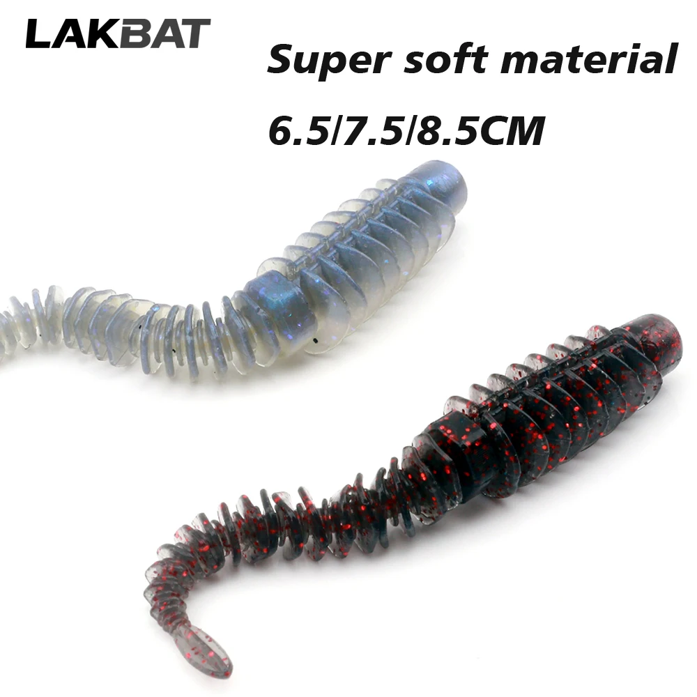 10 Stück Weiche Köder 6,5cm 7,5cm 8,5cm TPE Wurmköder mit Fischgeschmack Swimbait Crankbait Jig-Haken Karpfenangel-Zubehör Pesca-Ausrüstung – Detail 9