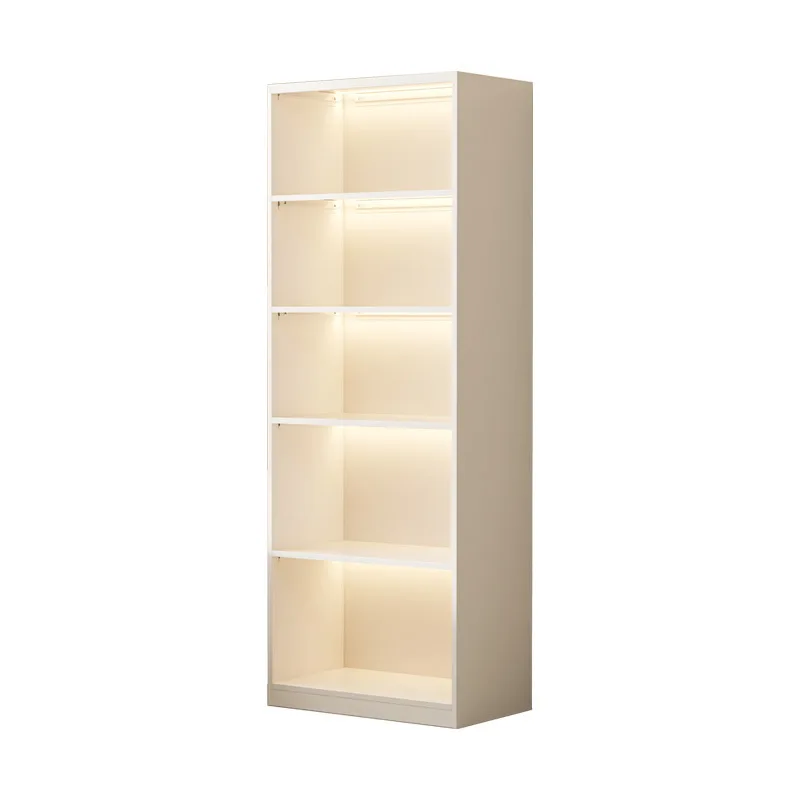 Household steel bookshelf Floor shelf Narrow bookcase Children's study Wrought iron storage cabinet Iron locker