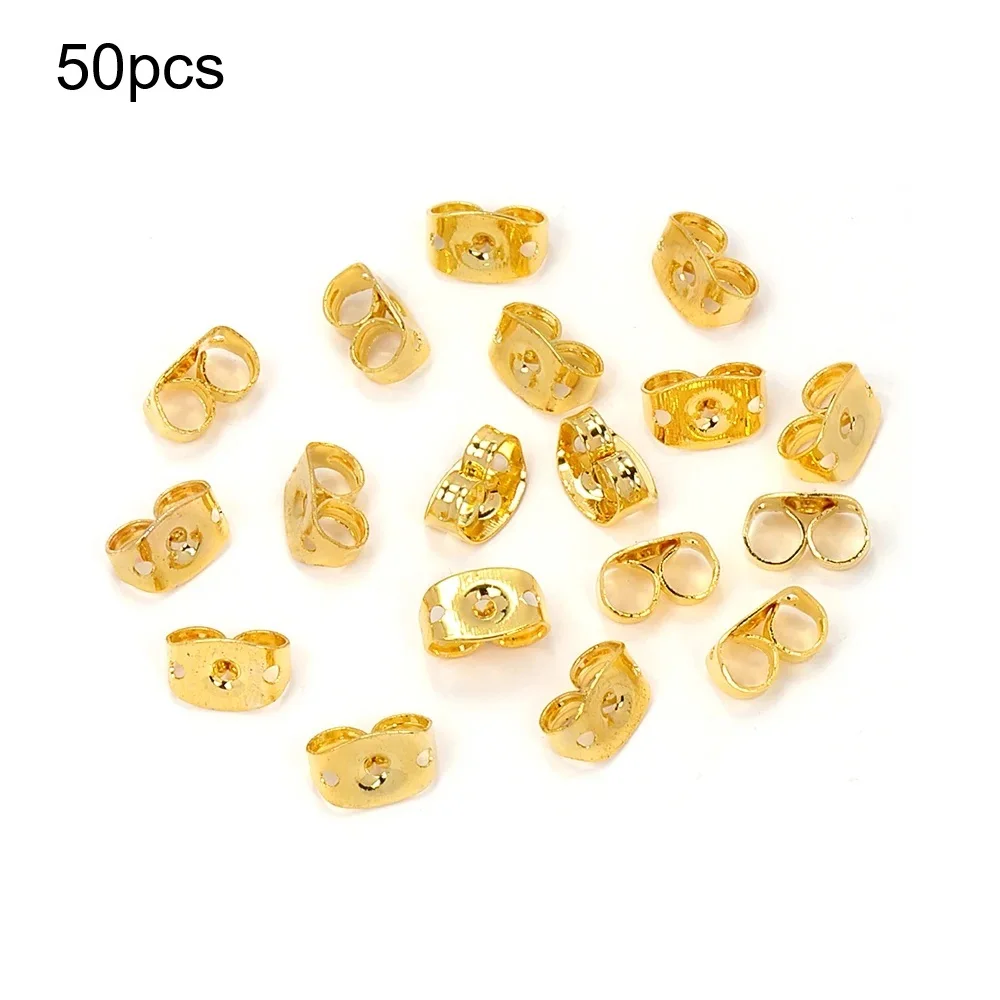 100 Stück Goldene Edelstahl-Ohrstecker 3-8mm mit Flachkopf, DIY Runde Ohrring-Rohlinge, Ohrstecker-Basen für Schmuckherstellung, Ohrring-Verschlüsse