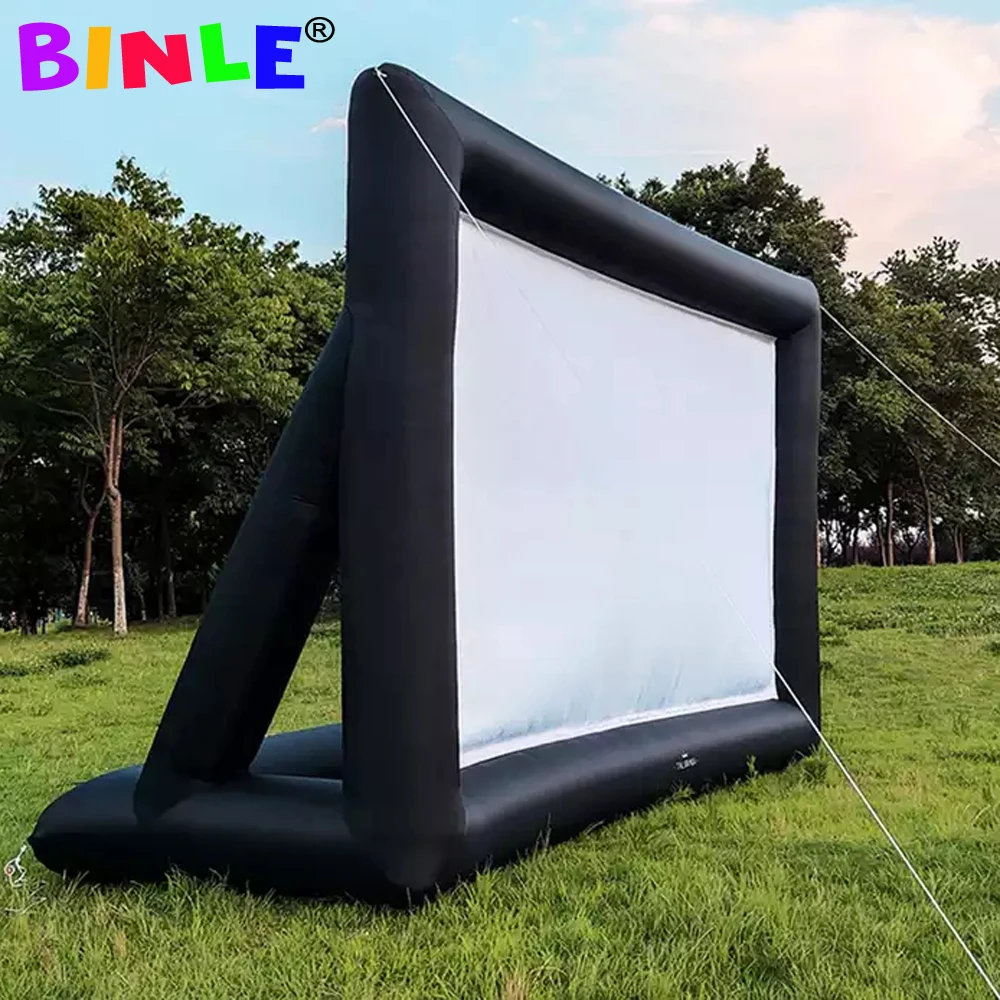 

Customized 6x4mH large outdoor inflatable movie screen inflatable cinema screen rear for front projection