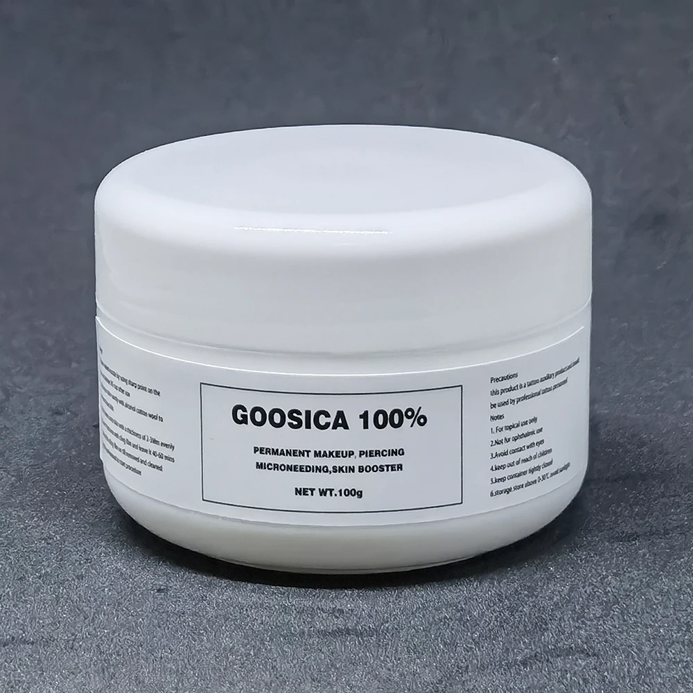 

New 100% Goosica Eyebrow Tattoo Cream Before Permanent Makeup Microblading Piercing Eyebrow Lips Liner Face Beauty 100g
