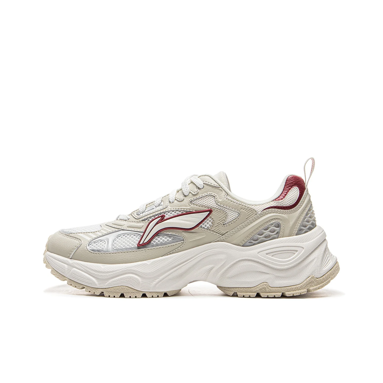 Li Ning Low top Casual Shoes Men's Ecru AGCV111-3