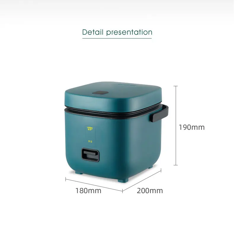 أحدث وعاء طبخ أرز كهربائي متاح عن طريق تعيين المطبخ جهاز الطبخ 1.2L متعددة الوظائف 1-2 الناس المنزل طباخ الأرز
